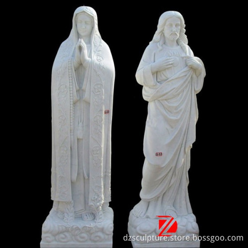 Stone virgin mary garden statues